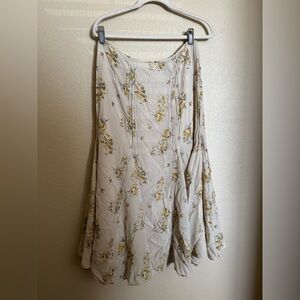 Sundance‎ Floral Silk Cottagecore Prairie Floral Maxi Skirt Sz 8 Handkerchief